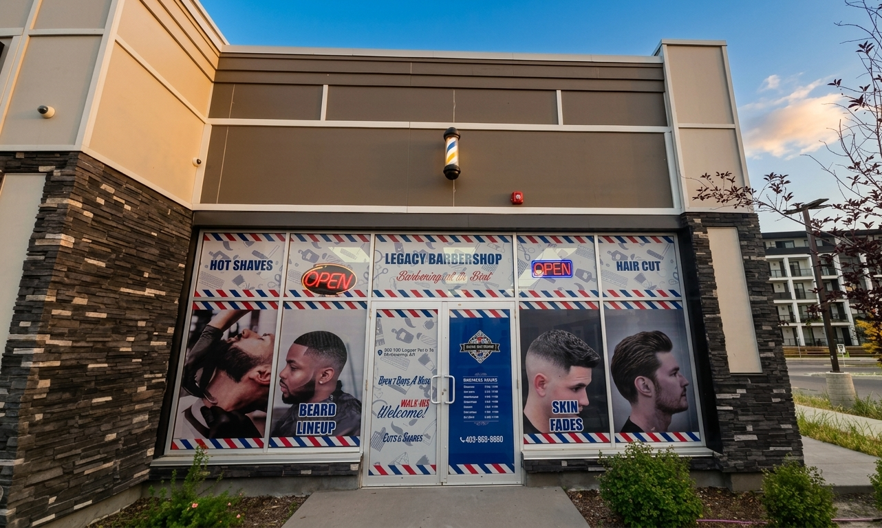 Legacy Barbershop exterior morning